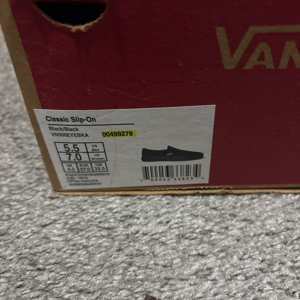 Vans Black Classic Slip-On Sneakers